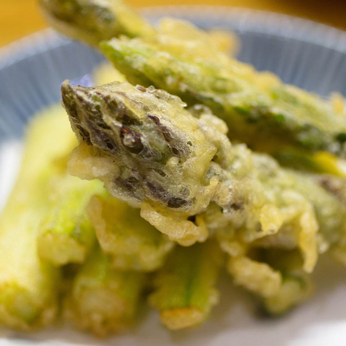 Tempura d'asperges vertes